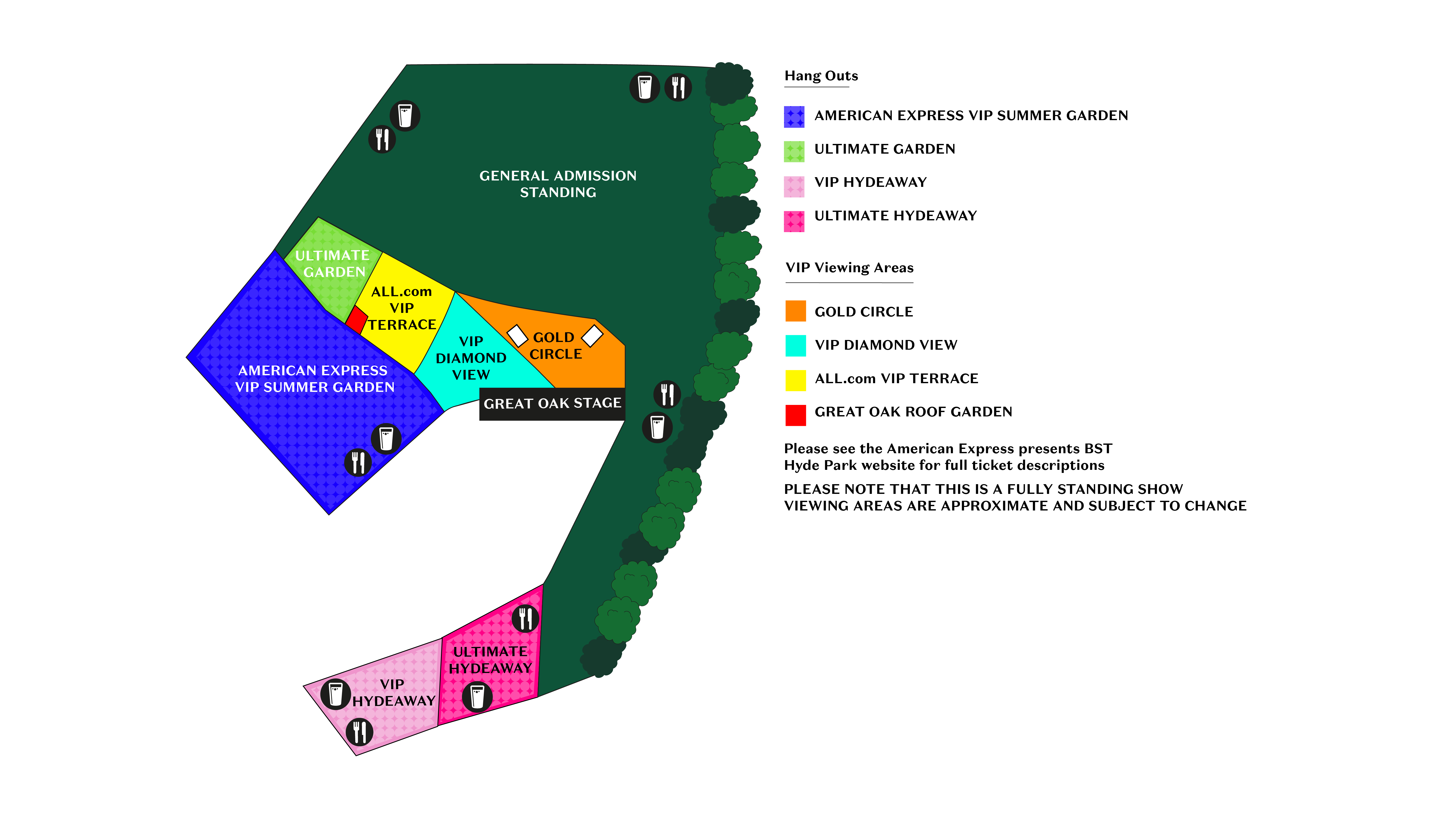 Kings of Leon BST Hyde Park London Map 2024